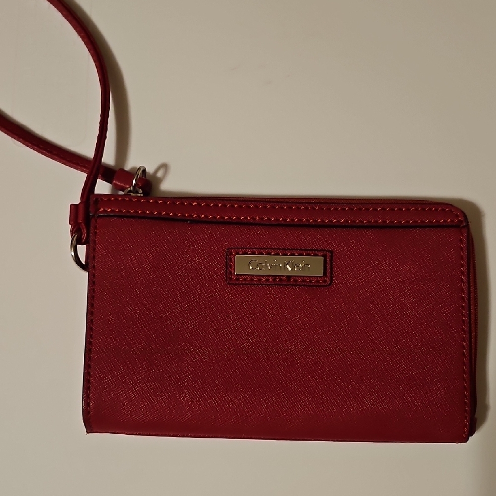Calvin Klein Collection Red Wristlet